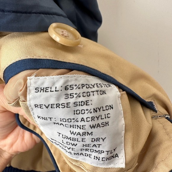 Vintage 80s Pro Am Blue and Tan Track Jacket size Medium - Picture 9 of 9